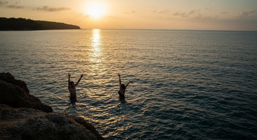 dive safety komodo currents how experienced do you need to be — Photorealistic editorial travel photograph relevant to: