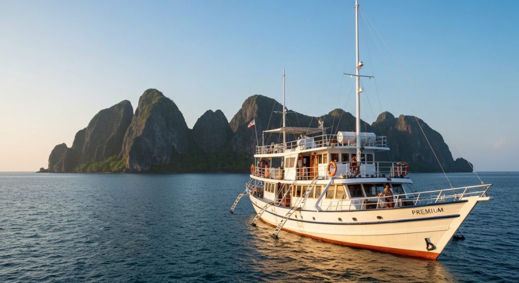 multi-day phinisi cruise komodo — Photorealistic editorial travel photograph relevant to: The exact-match authority for